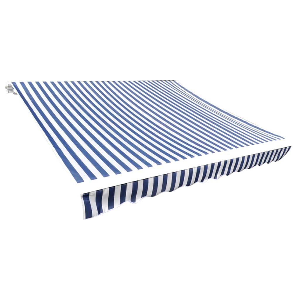 Vervangingsdoek voor luifel 4x3 m polyester blauw en wit is nu te koop bij PeponiXL, paradijselijk wonen!
