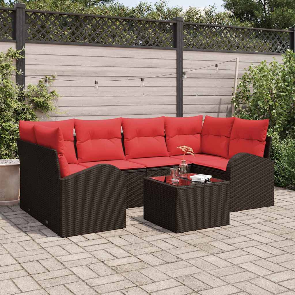 Tuin Sofa Set Bruin 55 x 55 x 37 cm poly rattan is nu te koop bij PeponiXL, paradijselijk wonen!