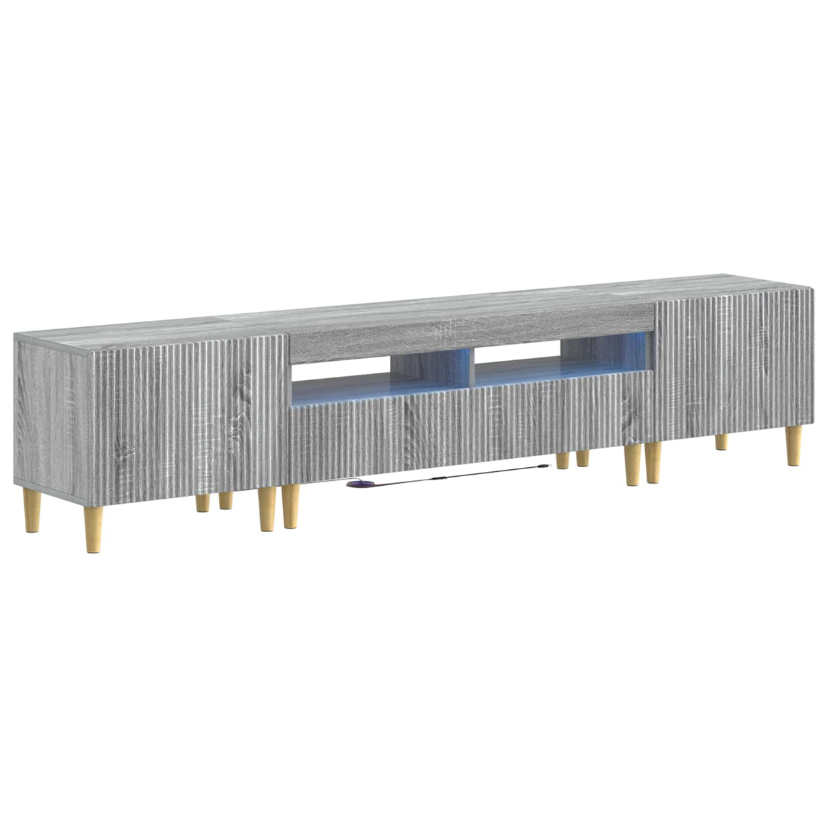 5-delige LED TV-kast Grijs Sonoma Bewerkt hout is nu te koop bij PeponiXL, paradijselijk wonen!