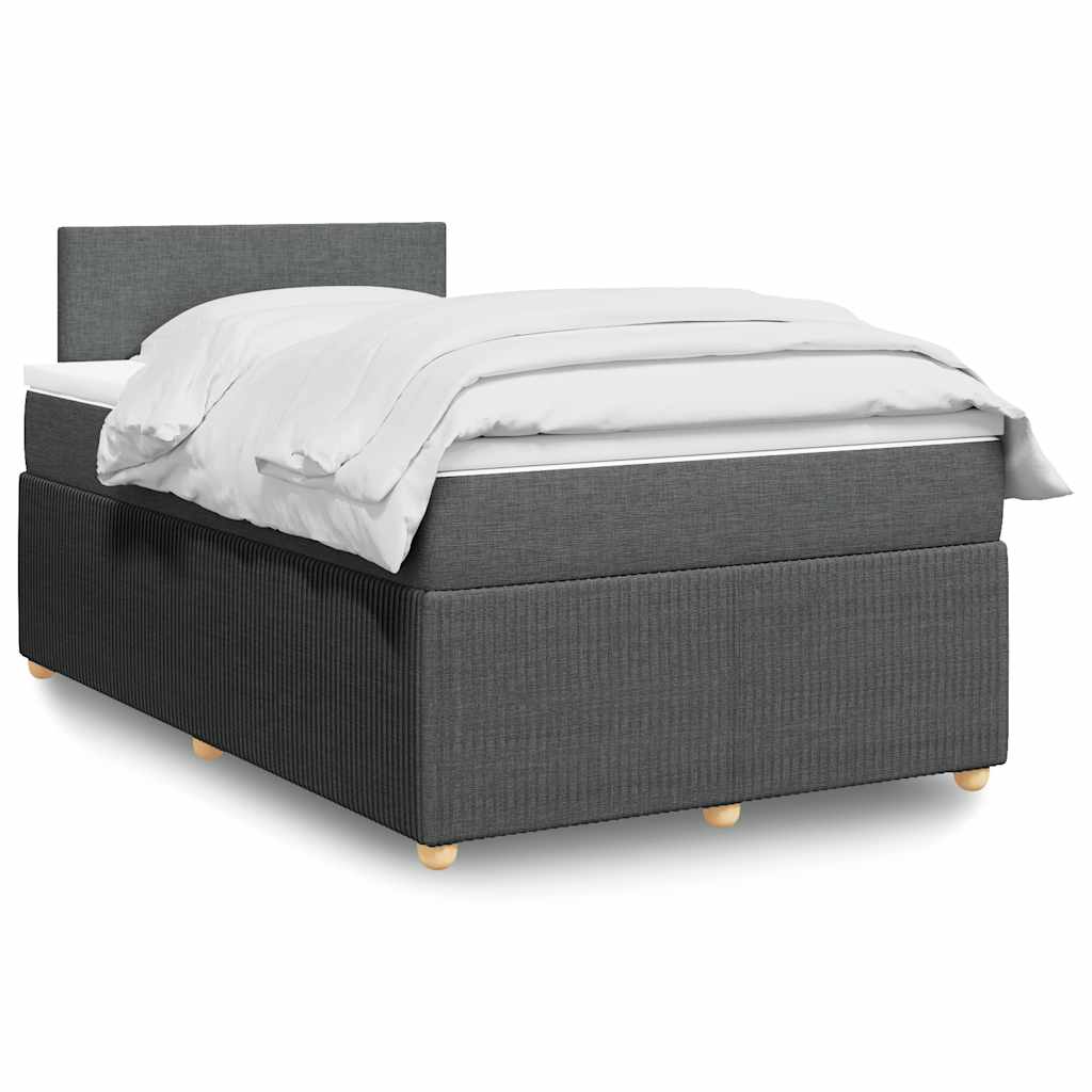 Boxspring met matras stof donkergrijs 120x200 cm is nu te koop bij PeponiXL, paradijselijk wonen!