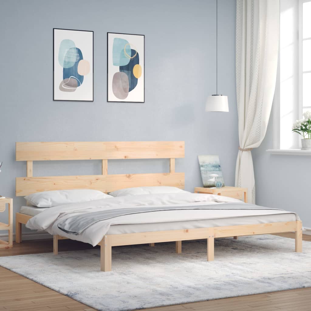 Bedframe zonder matras massief grenenhout 200x200 cm is nu te koop bij PeponiXL, paradijselijk wonen!
