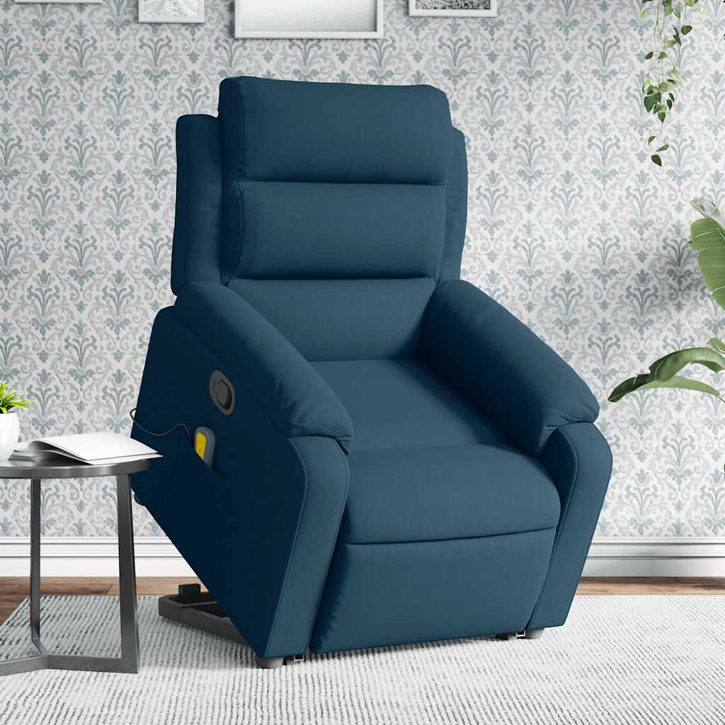 Sta-op-massagestoel verstelbaar fluweel blauw is nu te koop bij PeponiXL, paradijselijk wonen!