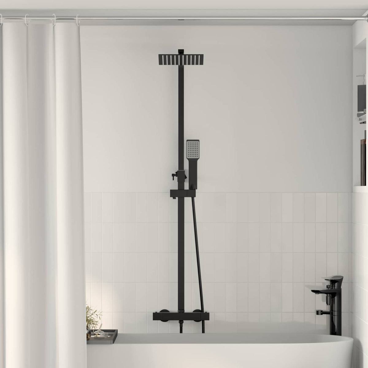 Thermostatisch Douchesysteem Set Messing en Roestvrij staal is nu te koop bij PeponiXL, paradijselijk wonen!