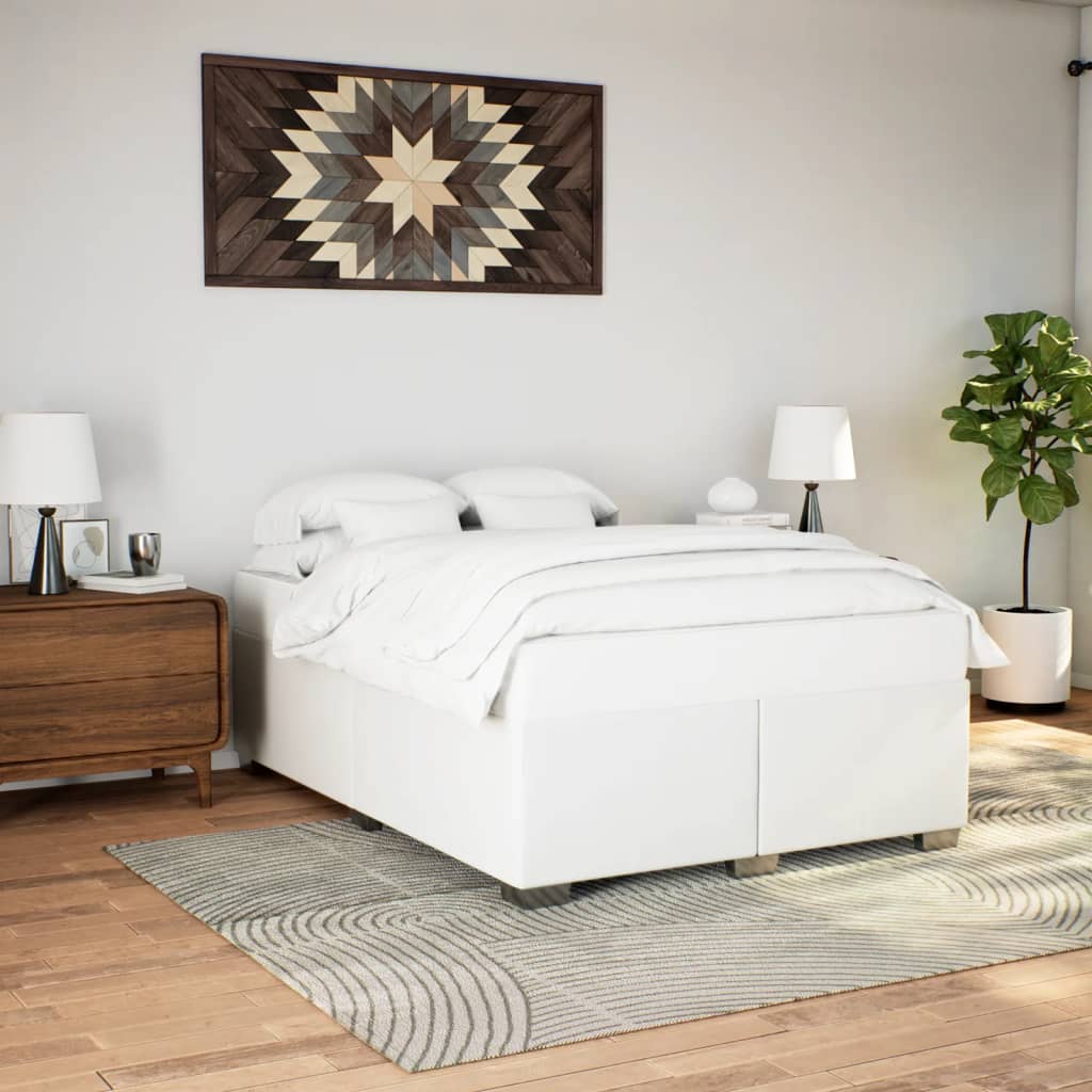 Bedframe kunstleer wit 140x190 cm is nu te koop bij PeponiXL, paradijselijk wonen!