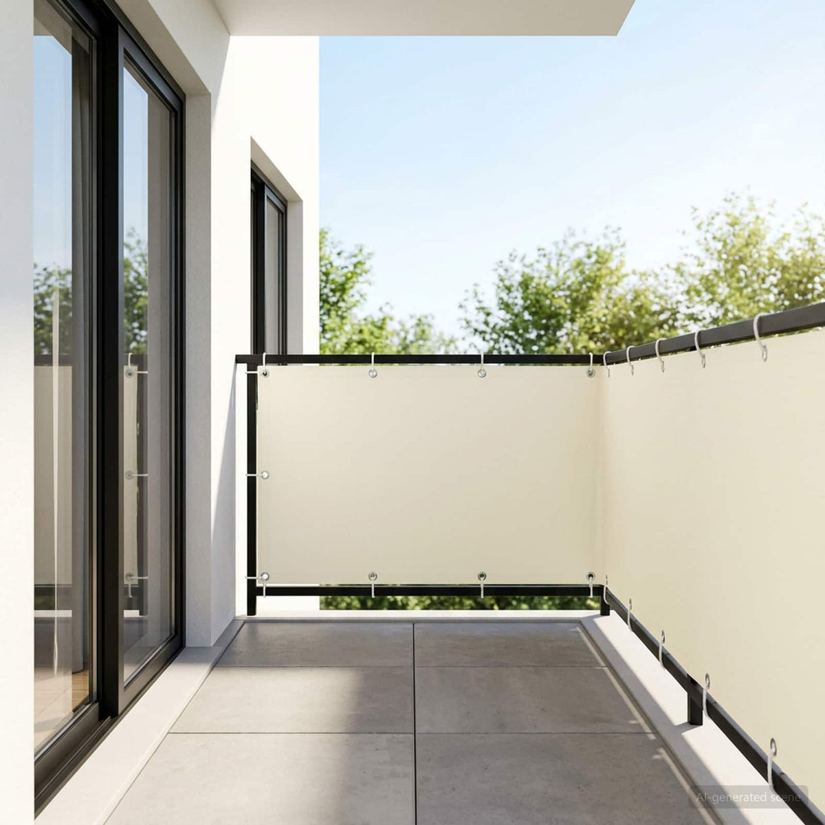 Balkon Privacy Scherm 1,2 x 25 m Stof met PU-coating is nu te koop bij PeponiXL, paradijselijk wonen!