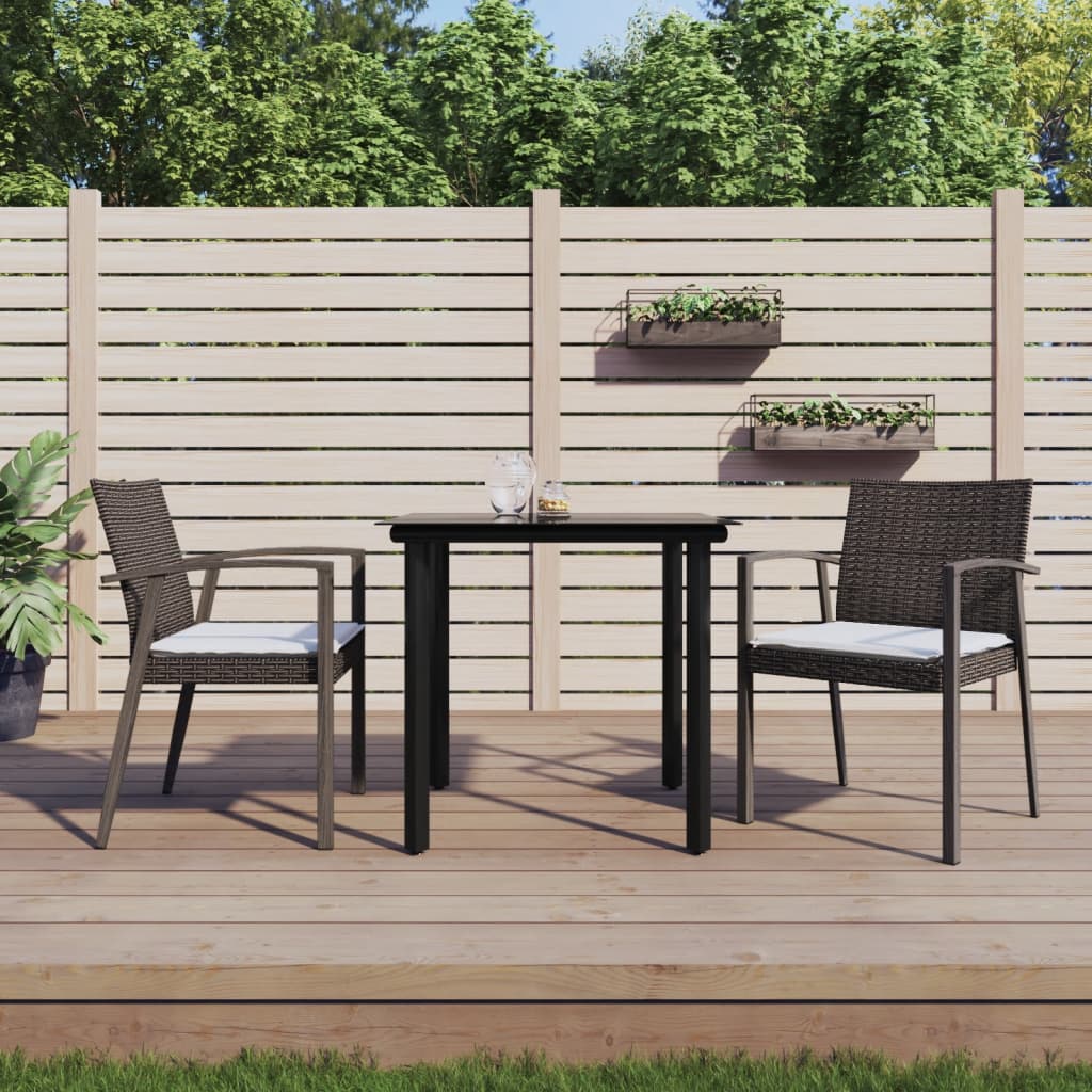 3-delige Tuinset met kussens poly rattan en staal is nu te koop bij PeponiXL, paradijselijk wonen!