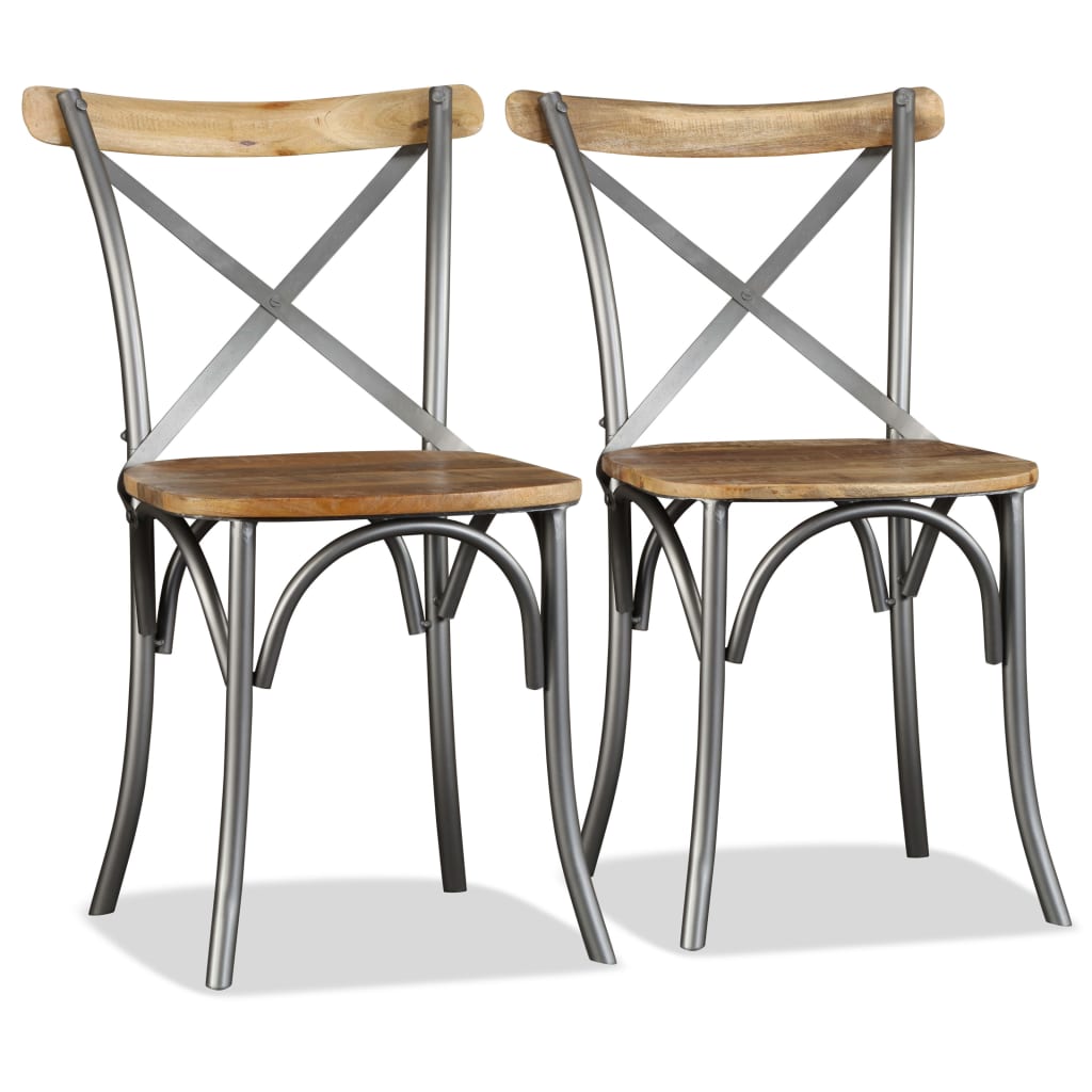 Eetkamerstoelen 2 st massief mangohout is nu te koop bij PeponiXL, paradijselijk wonen!