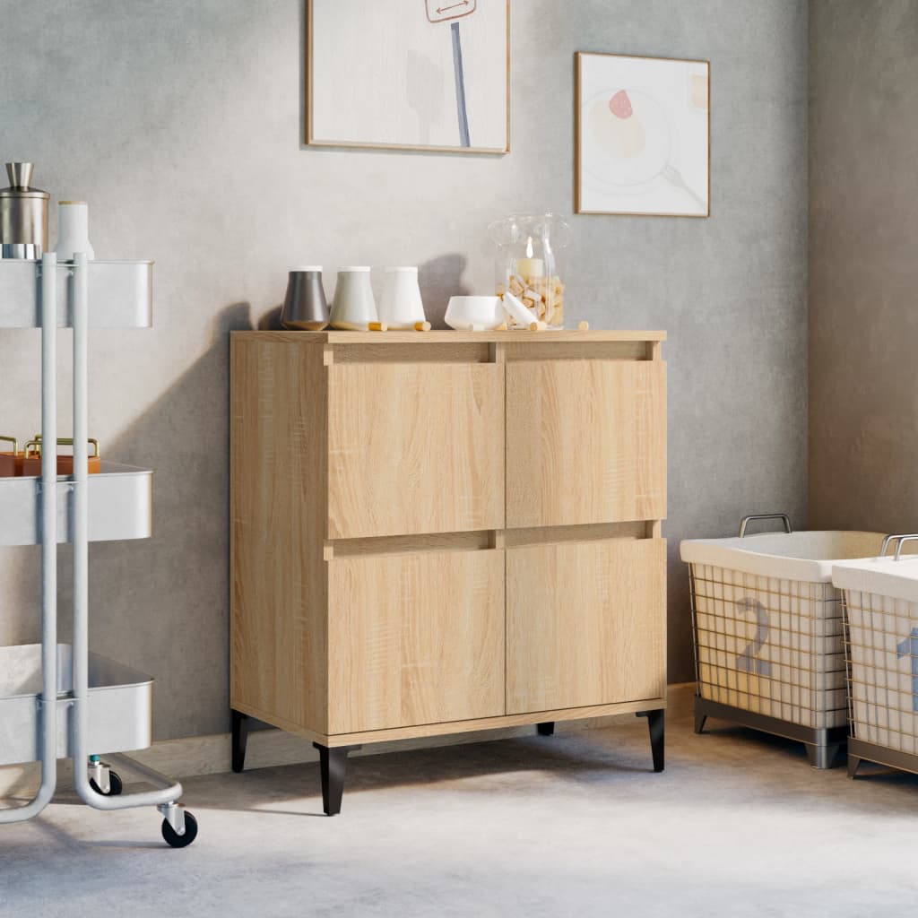 Dressoir 60x35x70 cm bewerkt hout sonoma eikenkleurig is nu te koop bij PeponiXL, paradijselijk wonen!