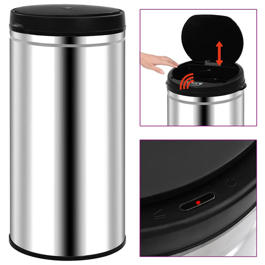 Prullenbak met automatische sensor 70 L roestvrij staal is nu te koop bij PeponiXL, paradijselijk wonen!