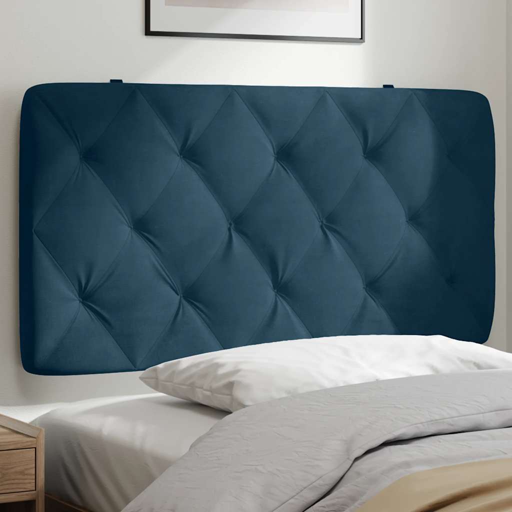 Hoofdbordkussen 100 cm fluweel blauw is nu te koop bij PeponiXL, paradijselijk wonen!