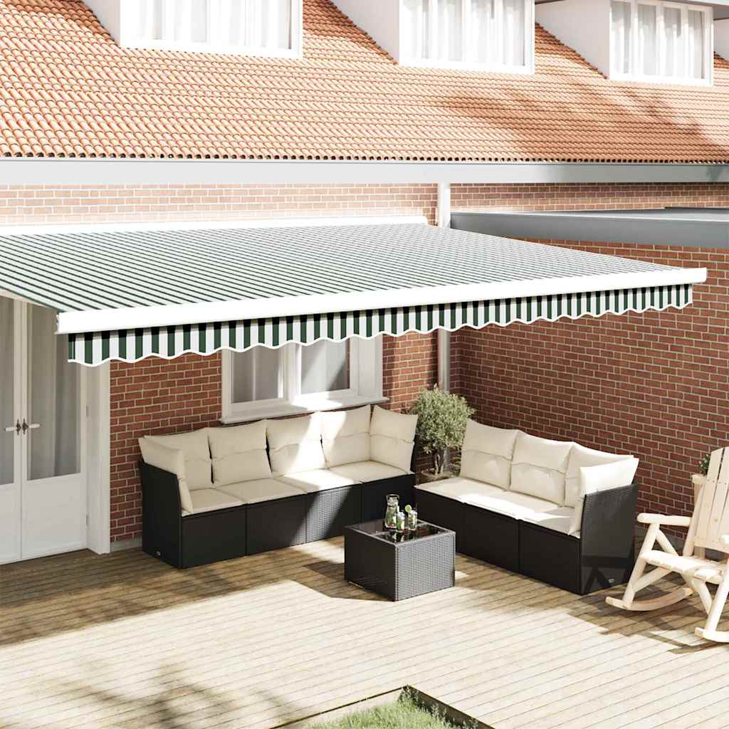 Markies Valance Groen en Wit 480 x 20 cm Canvas is nu te koop bij PeponiXL, paradijselijk wonen!