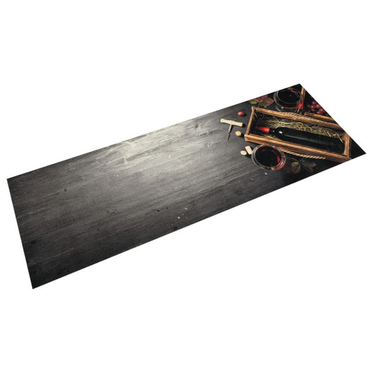 Keukenmat wasbaar wijnflesprint 60x180 cm fluweel is nu te koop bij PeponiXL, paradijselijk wonen!