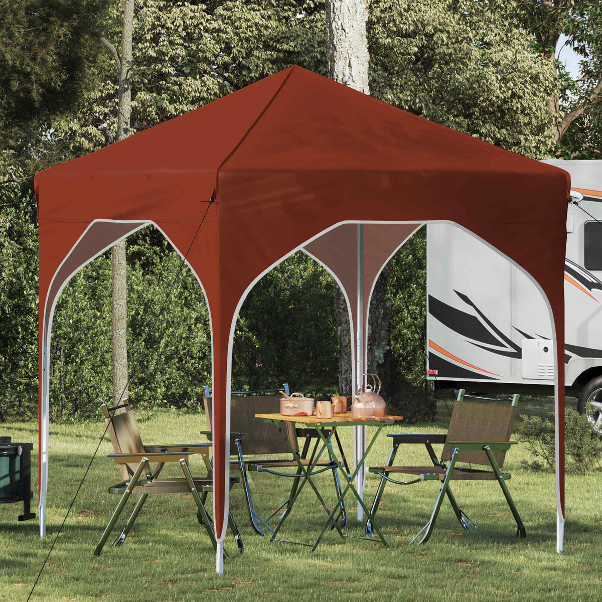 Pop-up Feesttent 194 x 194 x 245 cm Terracotta is nu te koop bij PeponiXL, paradijselijk wonen!
