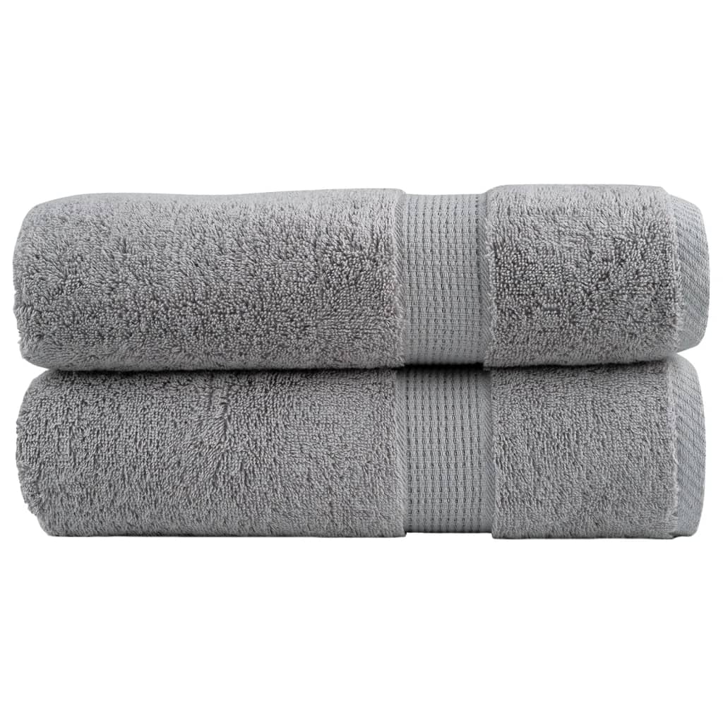 Badhanddoeken SOLUND 2 st 600 g/m² 100x150 cm grijs is nu te koop bij PeponiXL, paradijselijk wonen!