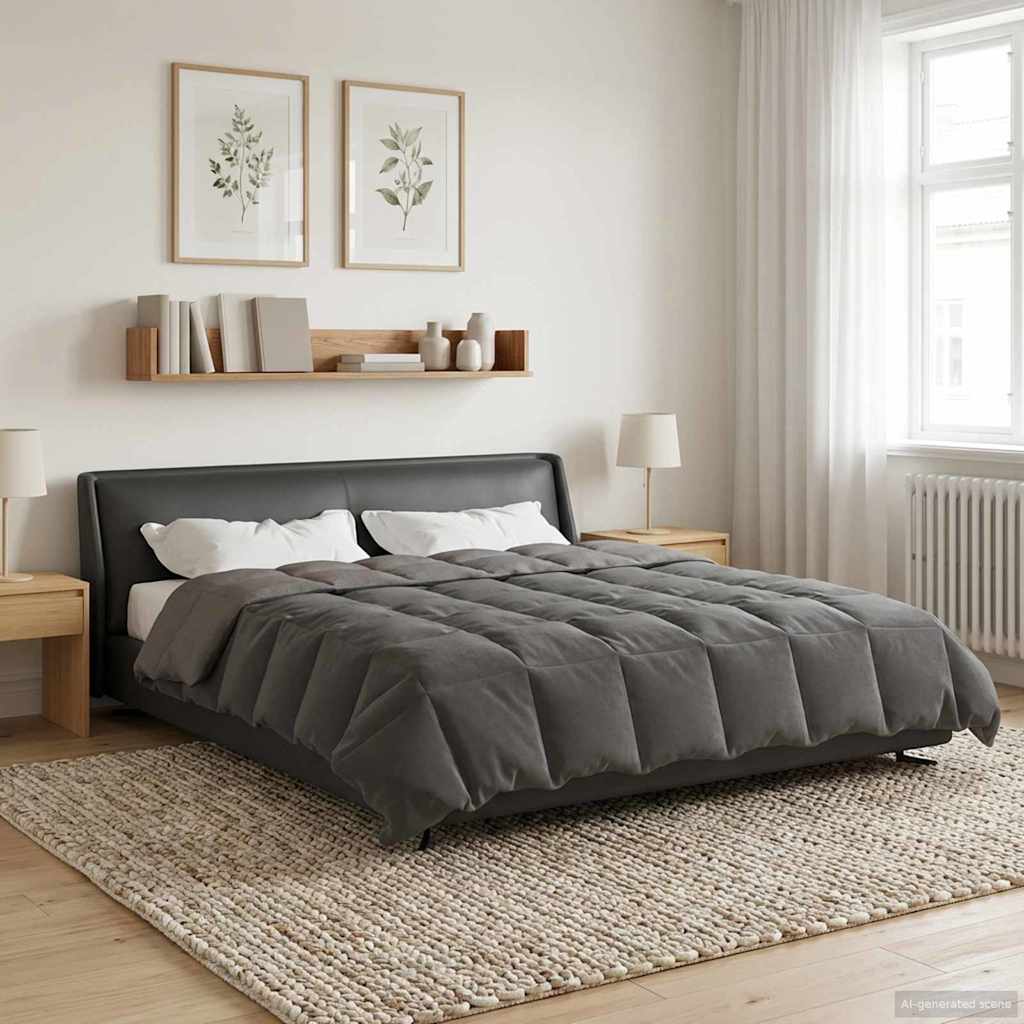 Winter Dekbed Gekwilt Lichtgrijs 220 x 240 cm Microfiber is nu te koop bij PeponiXL, paradijselijk wonen!