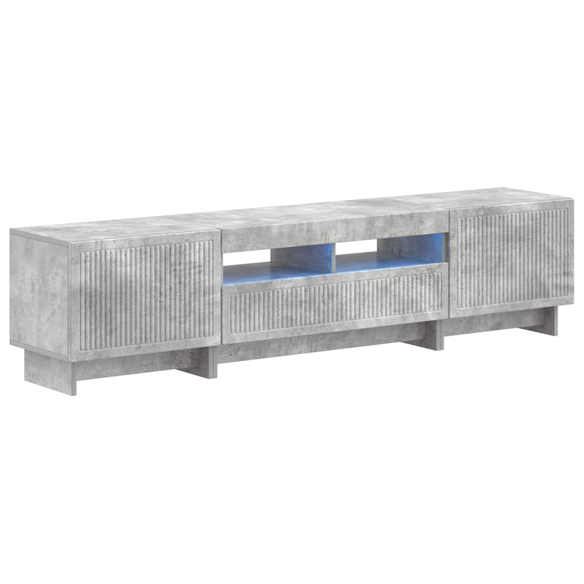 5-delige LED TV-kast Betongrijs Bewerkt hout is nu te koop bij PeponiXL, paradijselijk wonen!