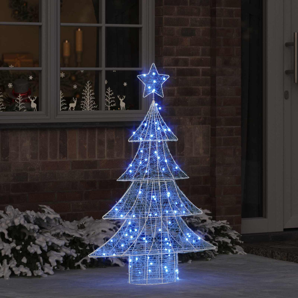 Kerstboom met 100 LED Blauw 120 cm Acryl is nu te koop bij PeponiXL, paradijselijk wonen!