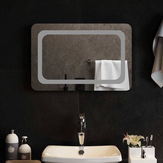 LED Badkamer Spiegel Transparant 60 x 40 cm gehard glas is nu te koop bij PeponiXL, paradijselijk wonen!
