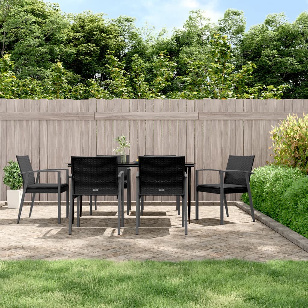 7-delige Tuinset met kussens poly rattan en staal is nu te koop bij PeponiXL, paradijselijk wonen!