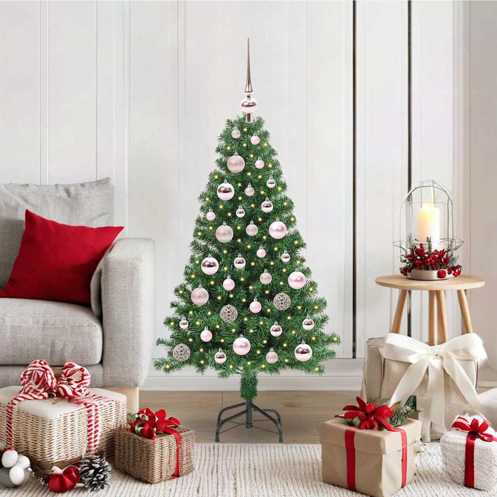 Kunstkerstboom Groen 120 cm PVC en Staal en Kunststof is nu te koop bij PeponiXL, paradijselijk wonen!