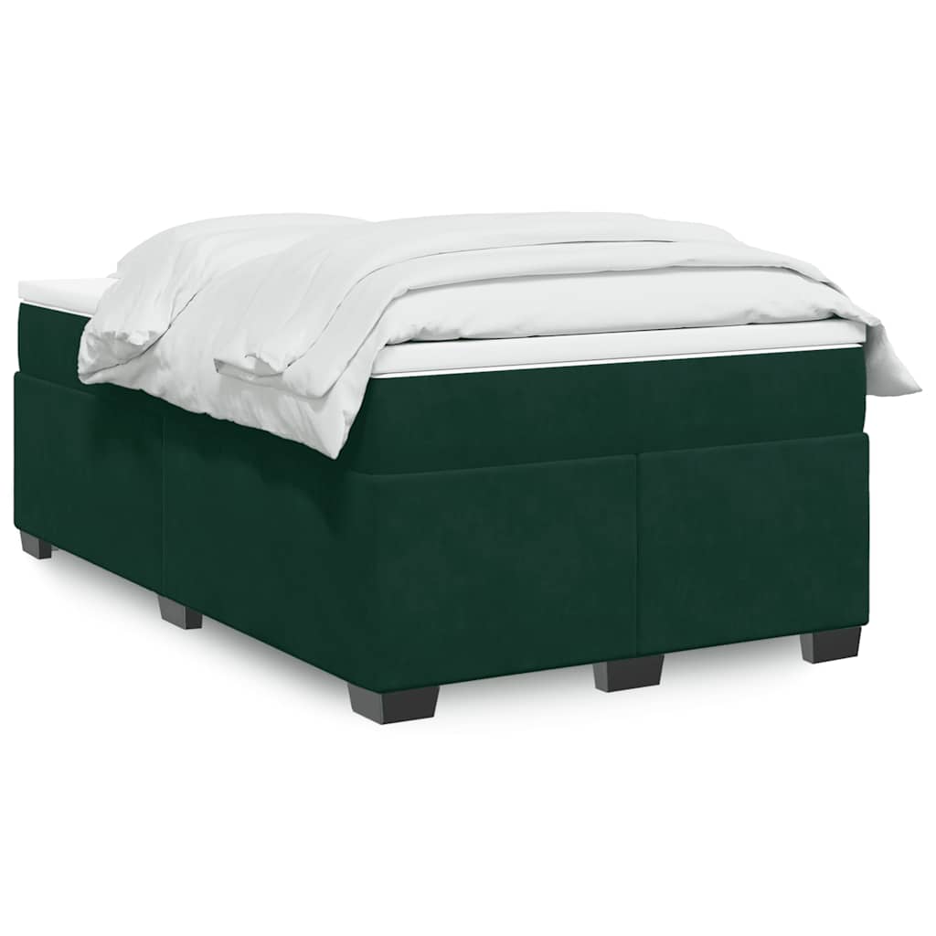 Boxspring met matras fluweel donkergroen 120x200 cm is nu te koop bij PeponiXL, paradijselijk wonen!