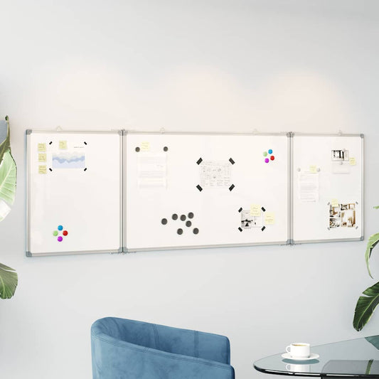 Whiteboard magnetisch inklapbaar 200x60x1,7 cm aluminium is nu te koop bij PeponiXL, paradijselijk wonen!