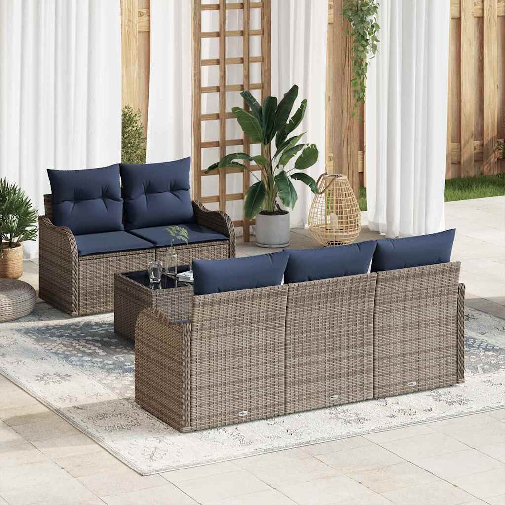Tuin Sofa Set Grijs 55 x 55 x 37 cm poly rattan is nu te koop bij PeponiXL, paradijselijk wonen!