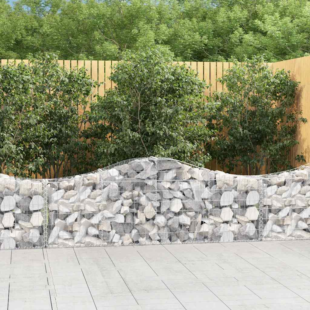 Schanskorven 3 st gewelfd 200x30x60/80 cm gegalvaniseerd ijzer is nu te koop bij PeponiXL, paradijselijk wonen!