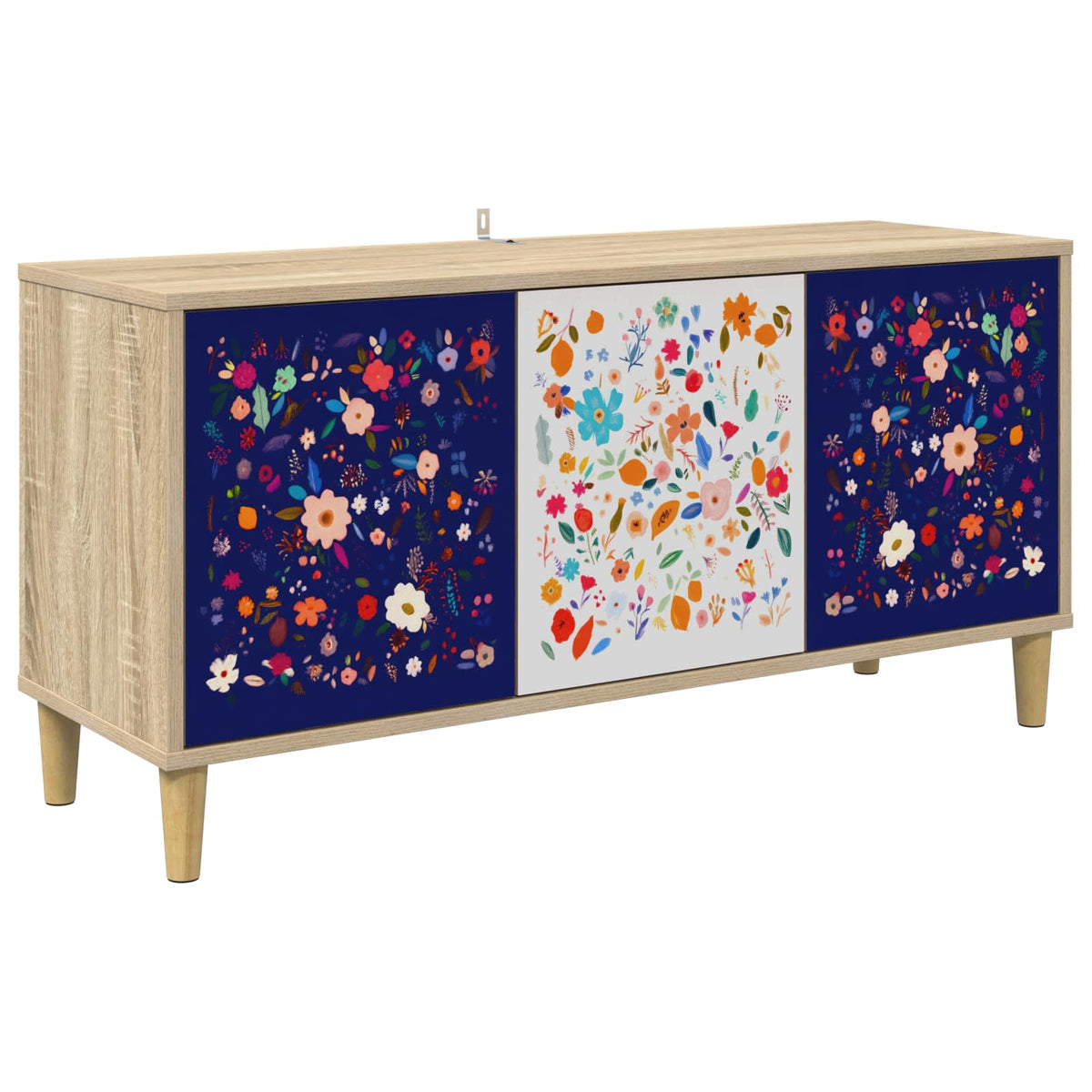 Tv-meubel MAINZ 102 x 33 x 50 cm Sonoma Bewerkt hout is nu te koop bij PeponiXL, paradijselijk wonen!