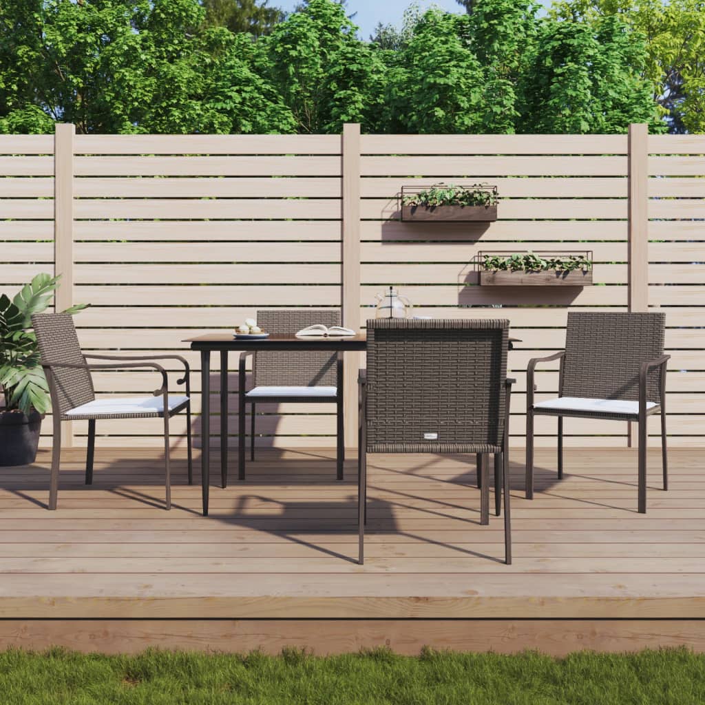 5-delige Tuinset met kussens poly rattan en staal is nu te koop bij PeponiXL, paradijselijk wonen!