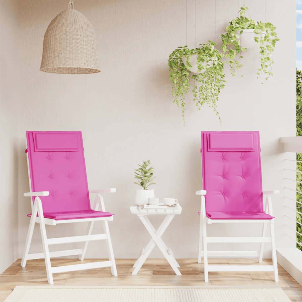 Stoelkussens 2 st hoge rug oxford stof roze is nu te koop bij PeponiXL, paradijselijk wonen!