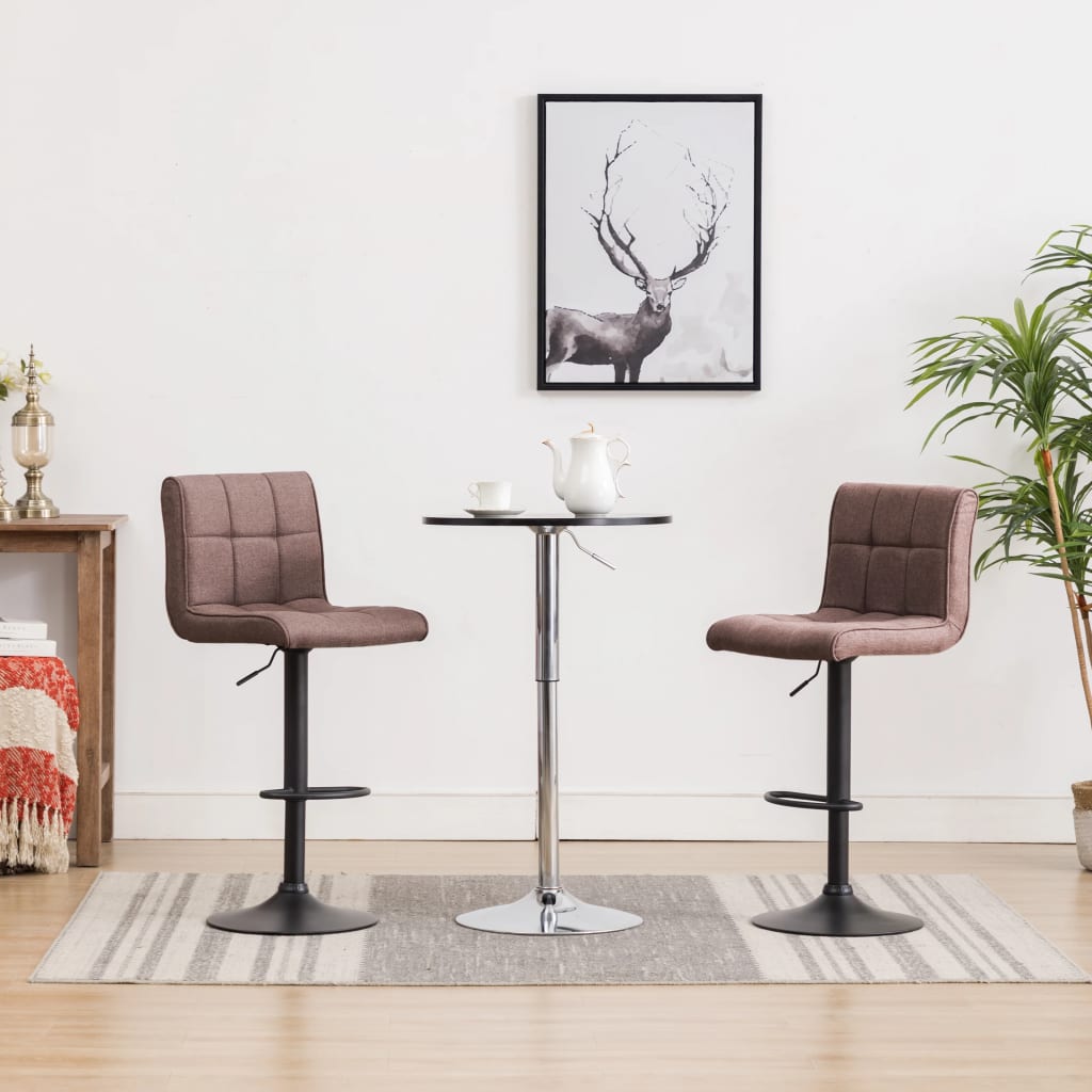 Barkrukken 2 st stof taupe is nu te koop bij PeponiXL, paradijselijk wonen!