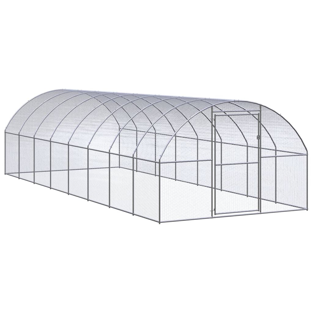 Kippenren 3x8x2 m gegalvaniseerd staal is nu te koop bij PeponiXL, paradijselijk wonen!