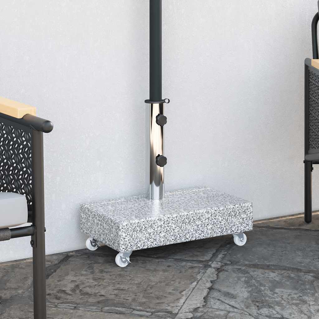 Parasolvoet 45x25x8 cm graniet lichtgrijs is nu te koop bij PeponiXL, paradijselijk wonen!
