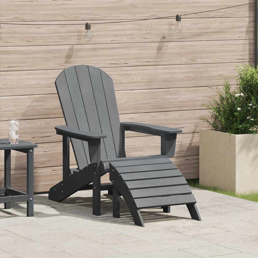 Adirondack-stoel Lichtgrijs 82 x 74 x 92 cm HDPE is nu te koop bij PeponiXL, paradijselijk wonen!