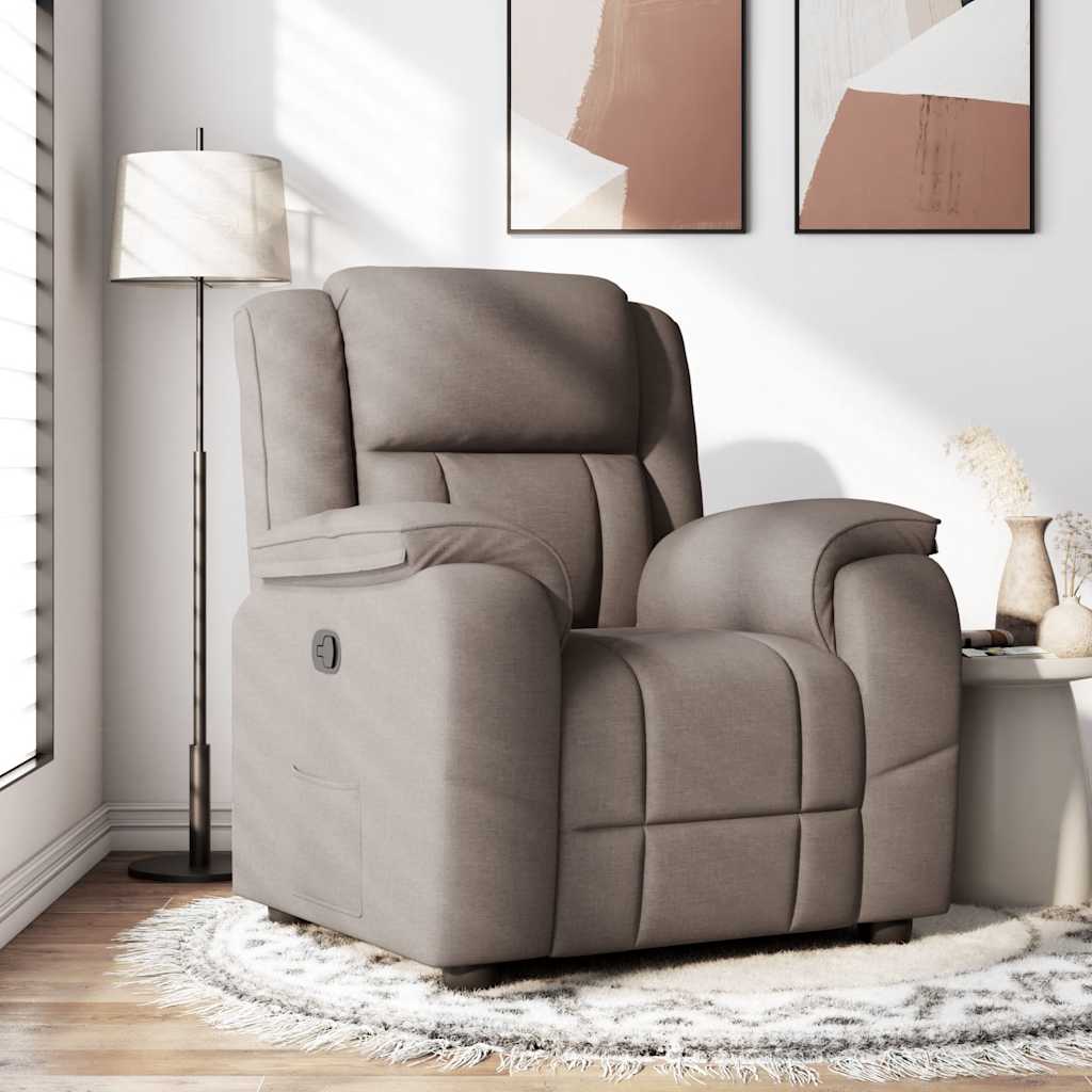 Fauteuil verstelbaar stof taupe is nu te koop bij PeponiXL, paradijselijk wonen!