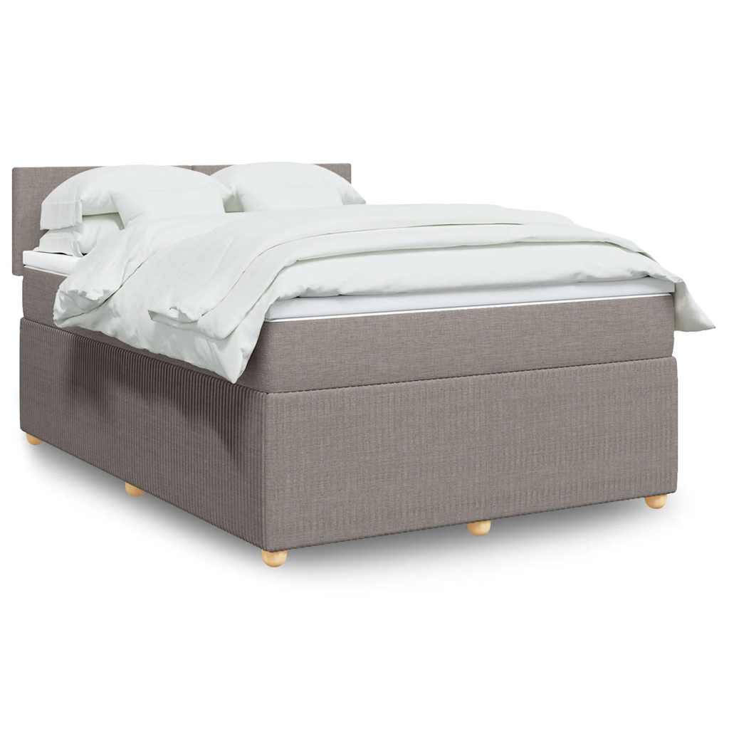 Boxspring met matras stof taupe 160x200 cm is nu te koop bij PeponiXL, paradijselijk wonen!