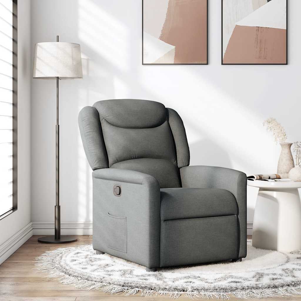 Fauteuil verstelbaar stof donkergrijs is nu te koop bij PeponiXL, paradijselijk wonen!