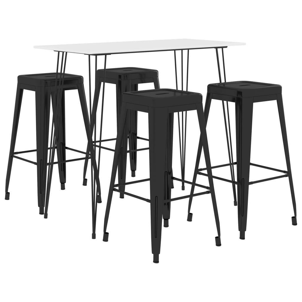 5-delige Barset wit en zwart is nu te koop bij PeponiXL, paradijselijk wonen!