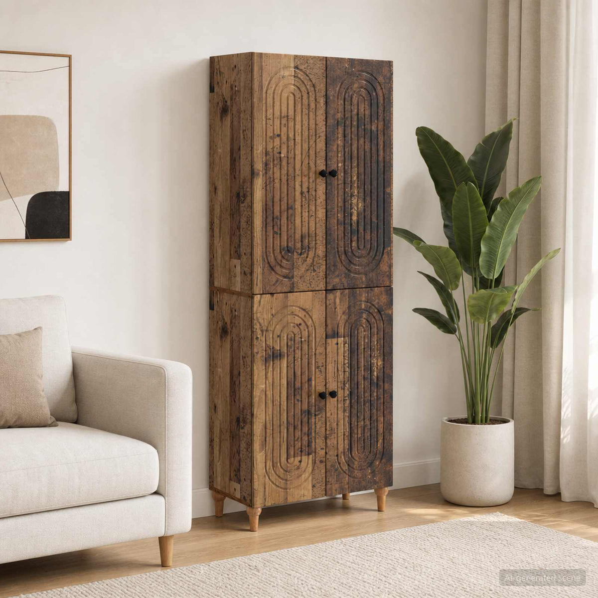 Kastenset 2 pcs 66 x 34,5 x 90 cm Bewerkt hout is nu te koop bij PeponiXL, paradijselijk wonen!