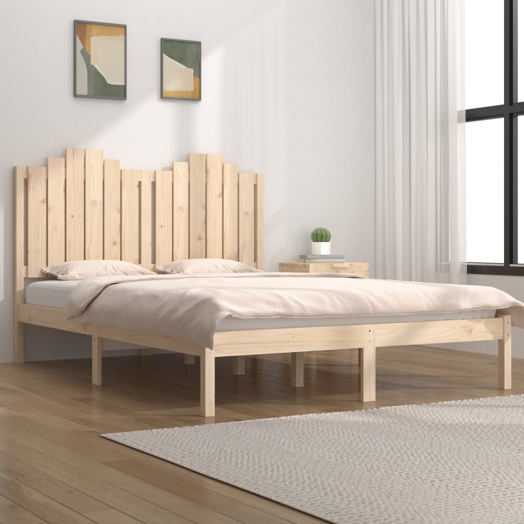 Bedframe massief grenenhout 135x190 cm is nu te koop bij PeponiXL, paradijselijk wonen!