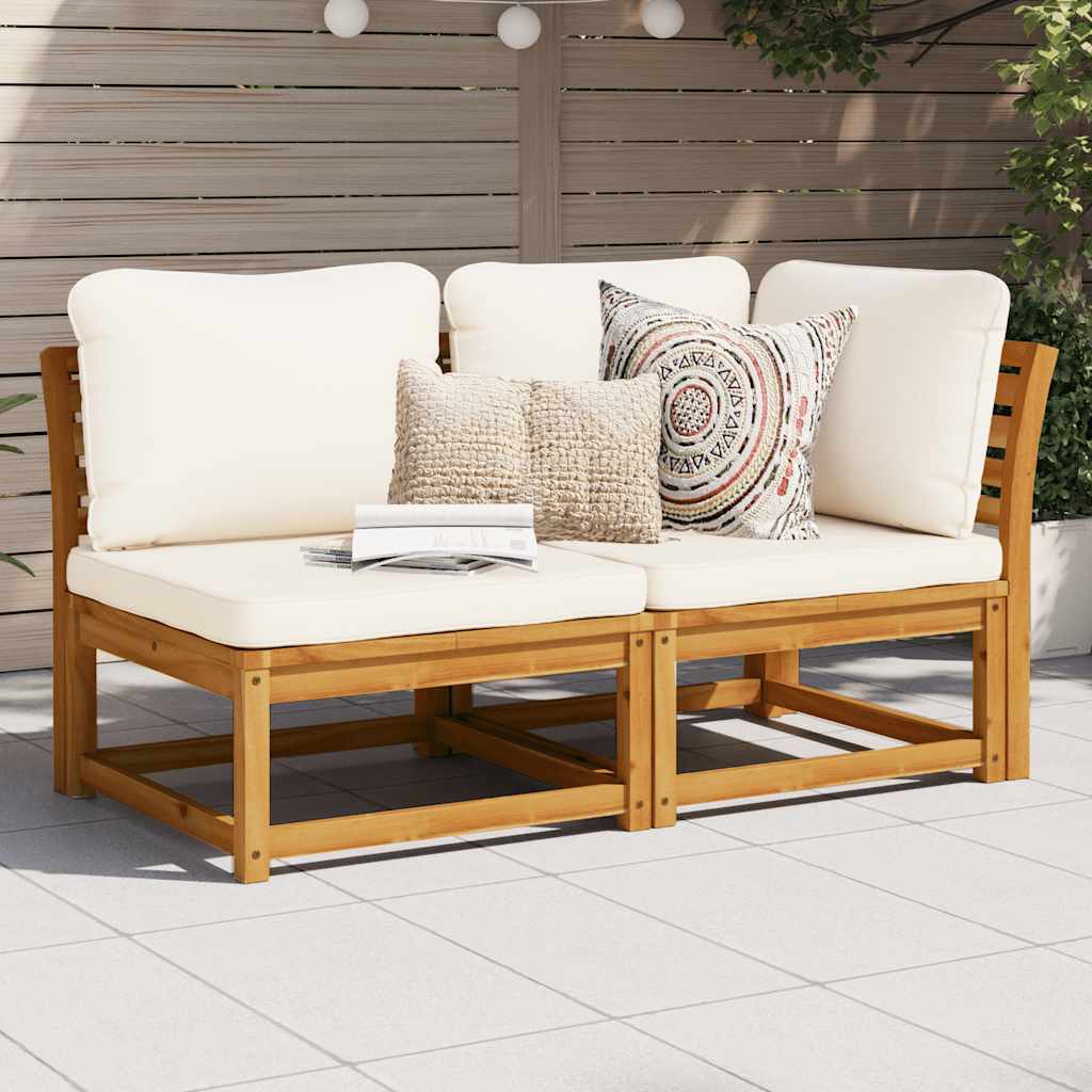2-delige Loungeset met kussens massief acaciahout is nu te koop bij PeponiXL, paradijselijk wonen!
