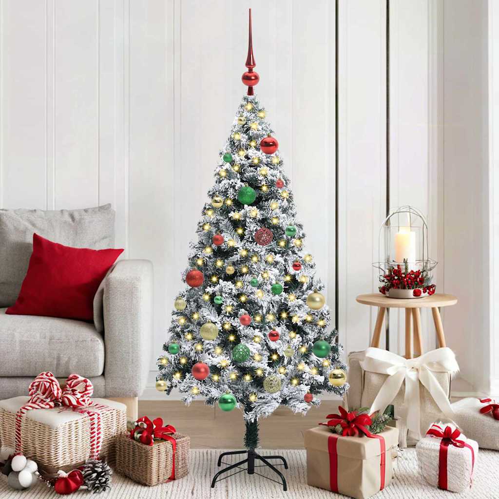 Kunstkerstboom met 150 LED Wit 150 cm PVC en Staal en Kunststof is nu te koop bij PeponiXL, paradijselijk wonen!