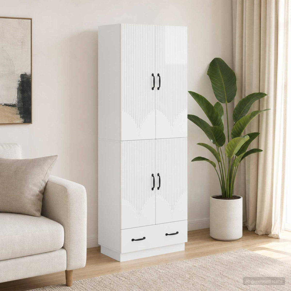 Kastenset 2 pcs Hoogglans Wit Bewerkt hout is nu te koop bij PeponiXL, paradijselijk wonen!