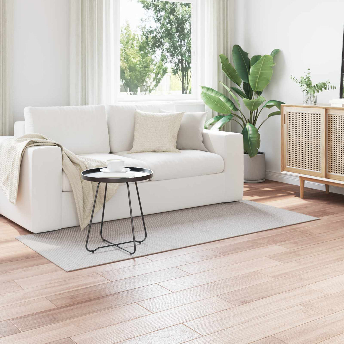 Vloerkleden LUGO Crème en Grijs 80 x 150 cm Polyester is nu te koop bij PeponiXL, paradijselijk wonen!