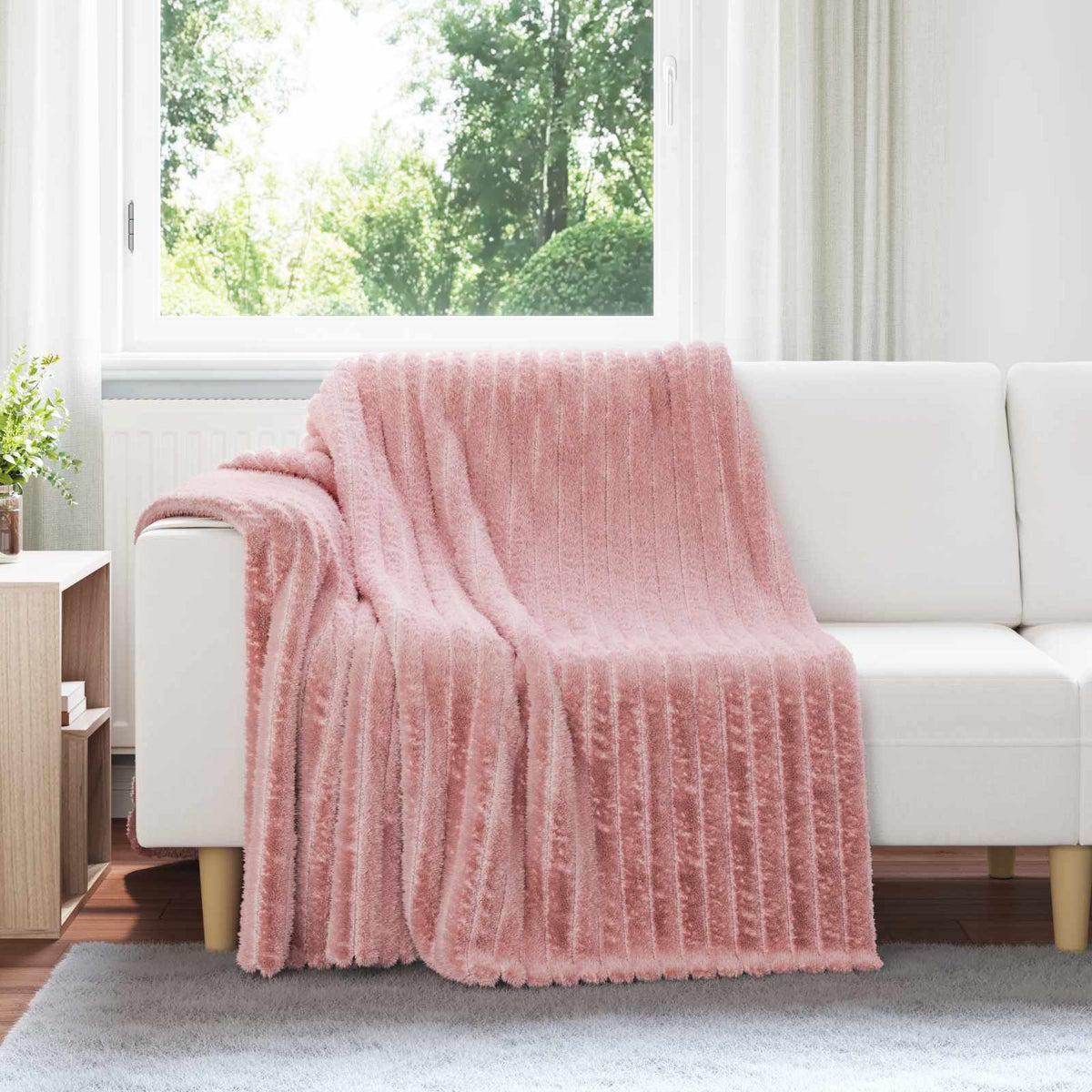 Gooi Deken Roze 200 x 150 cm Fleece is nu te koop bij PeponiXL, paradijselijk wonen!