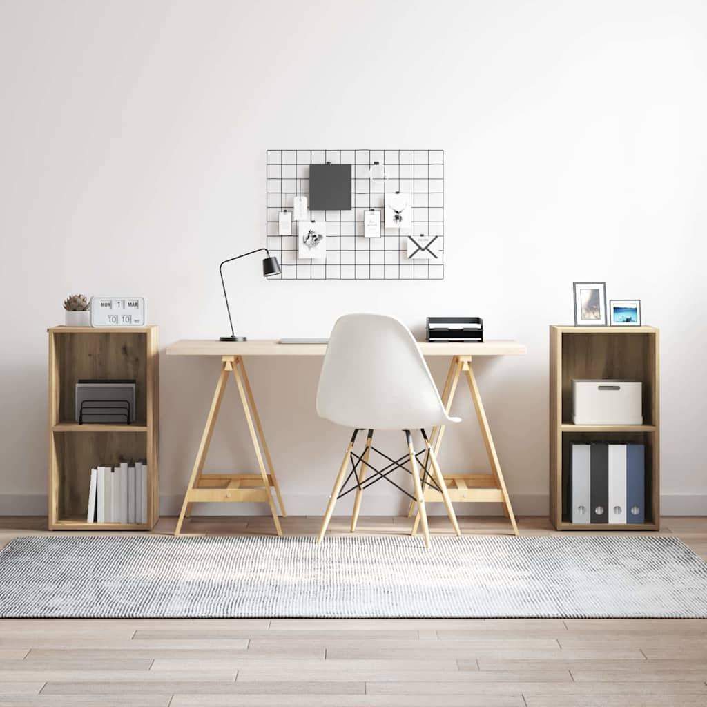 Tv-meubelset 2 pcs Artisan Eiken 37 x 35 x 72 cm Bewerkt hout is nu te koop bij PeponiXL, paradijselijk wonen!