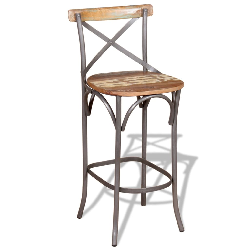 Barkruk massief gerecycled hout is nu te koop bij PeponiXL, paradijselijk wonen!
