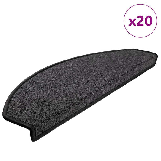 Trapmatten 20 st 65x24x4 cm Antraciet Halfrond Groot is nu te koop bij PeponiXL, paradijselijk wonen!