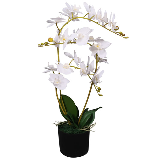 Kunstplant orchidee met pot 65 cm wit is nu te koop bij PeponiXL, paradijselijk wonen!